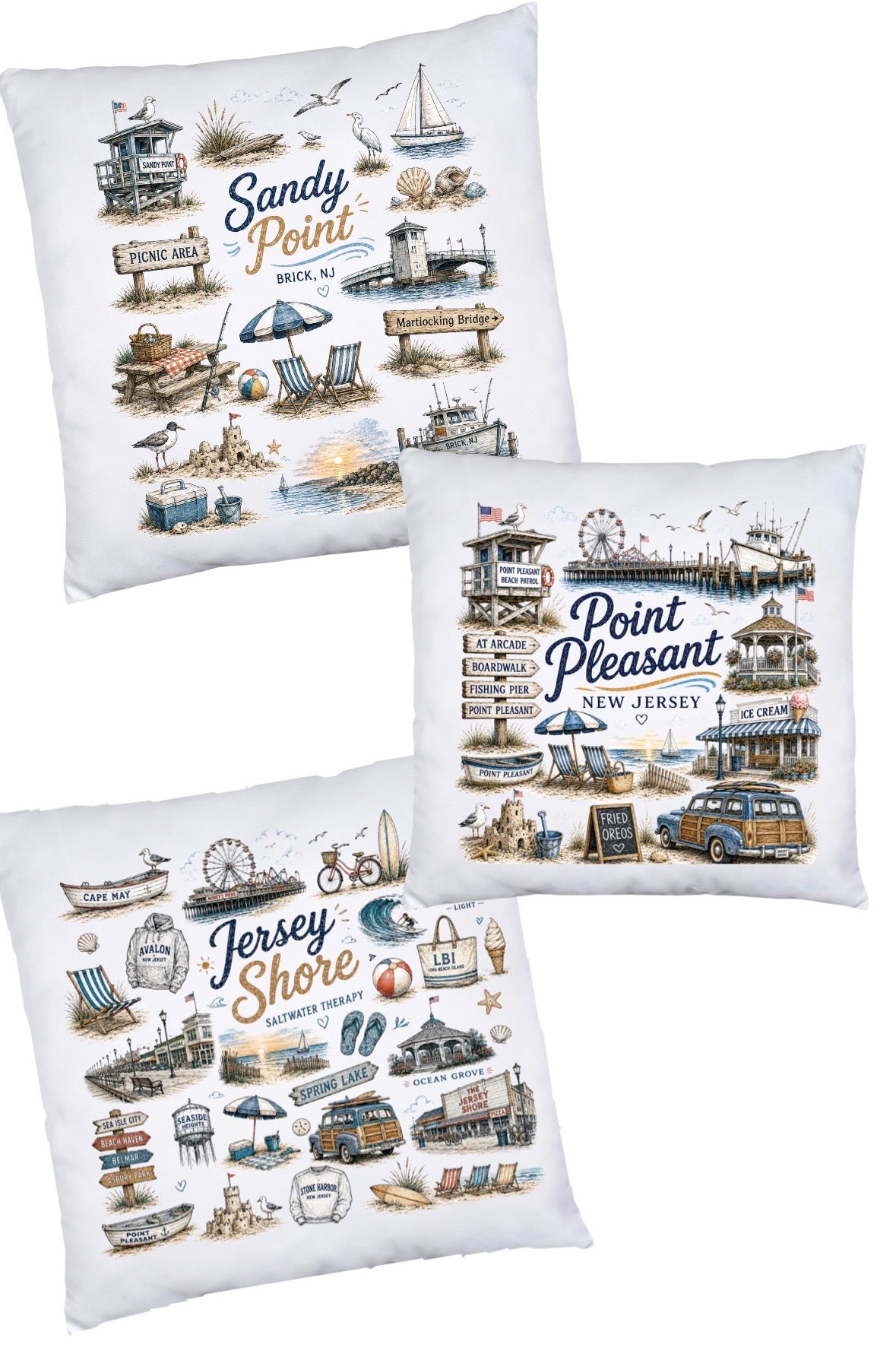 Beach Town Pillow