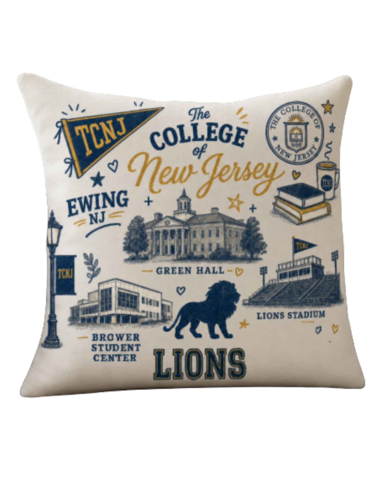 TCNJ pillow