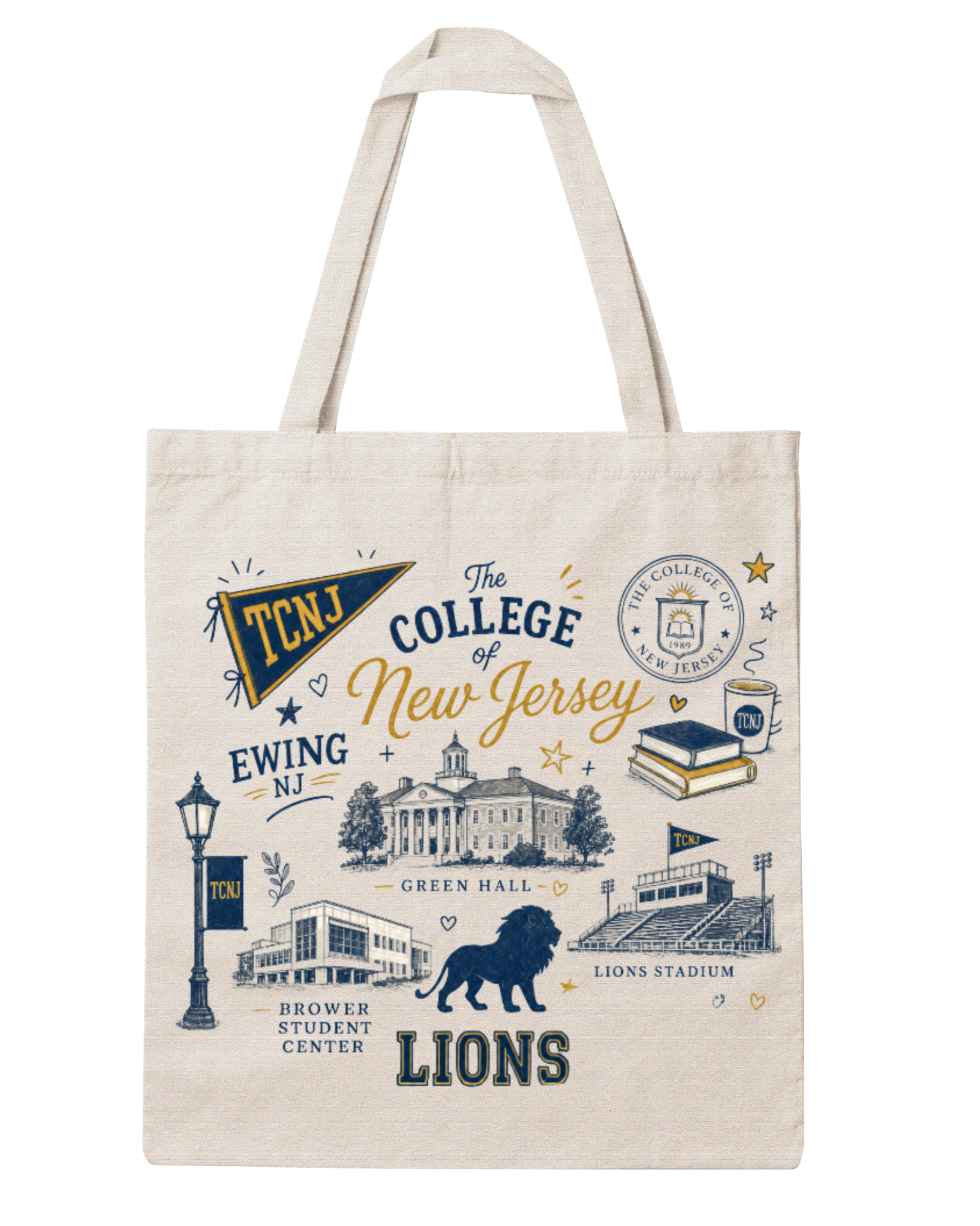 TCNJ Doodle Tote