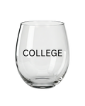 College Wine Glass