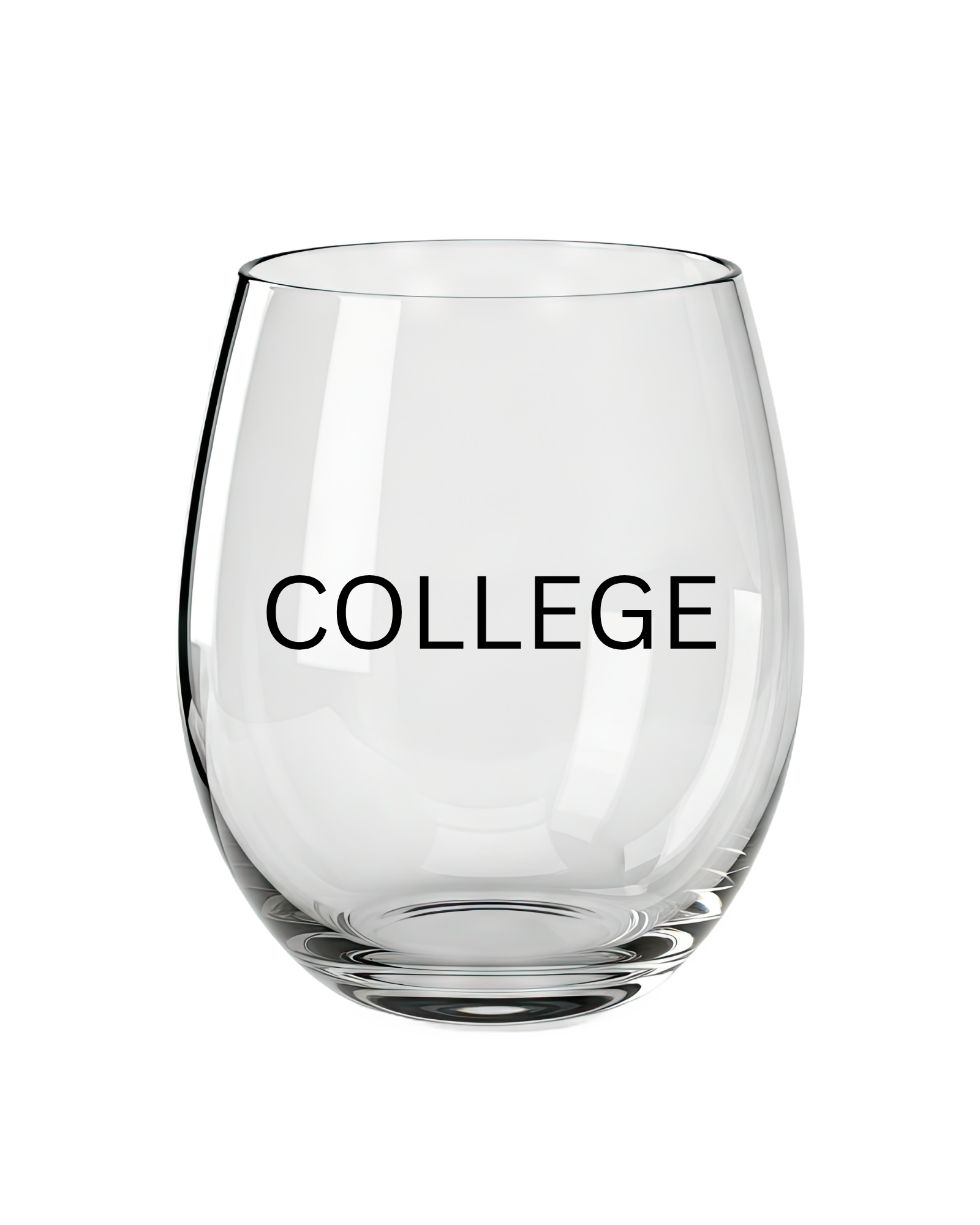 College Wine Glass