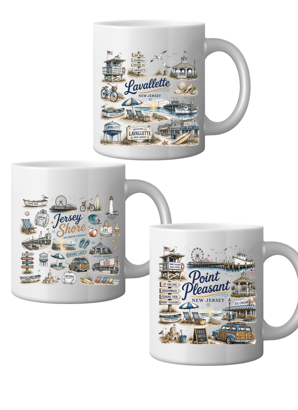Beach Town Mugs
