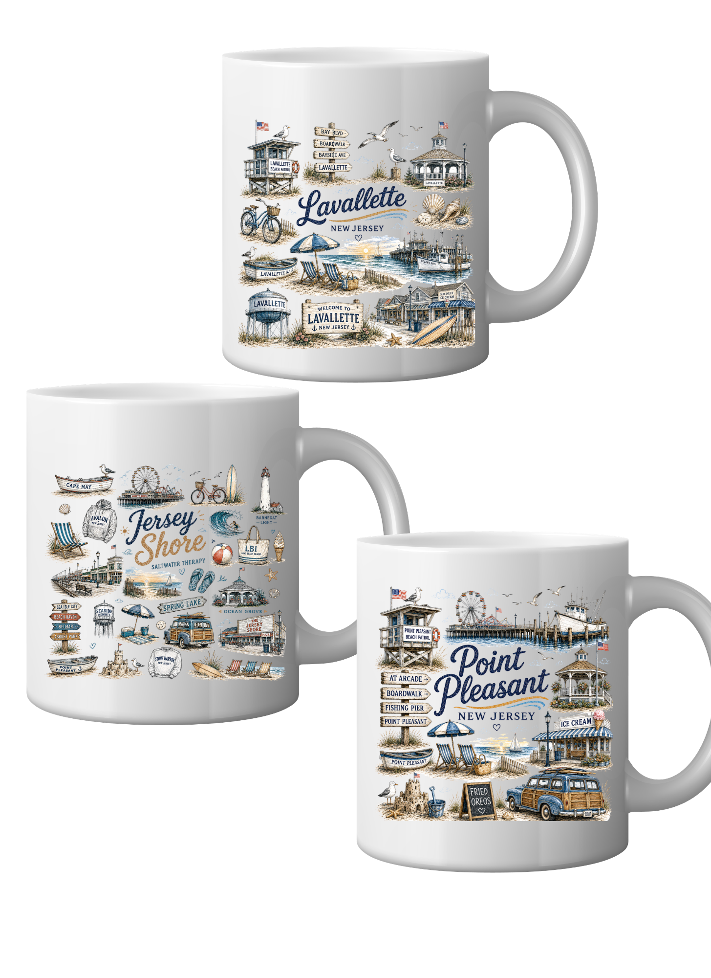 Beach Town Mugs